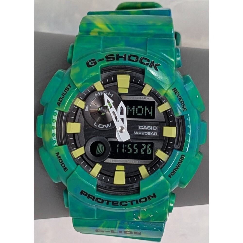 Casio G-Shock G-Lide GAX-100MB Green Blue Marble Watch Module 5485